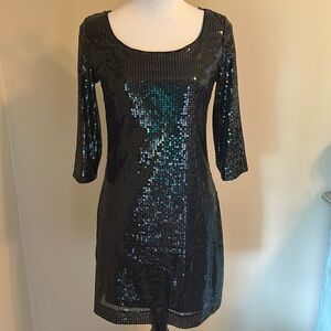 XS WHBM sequined black dress